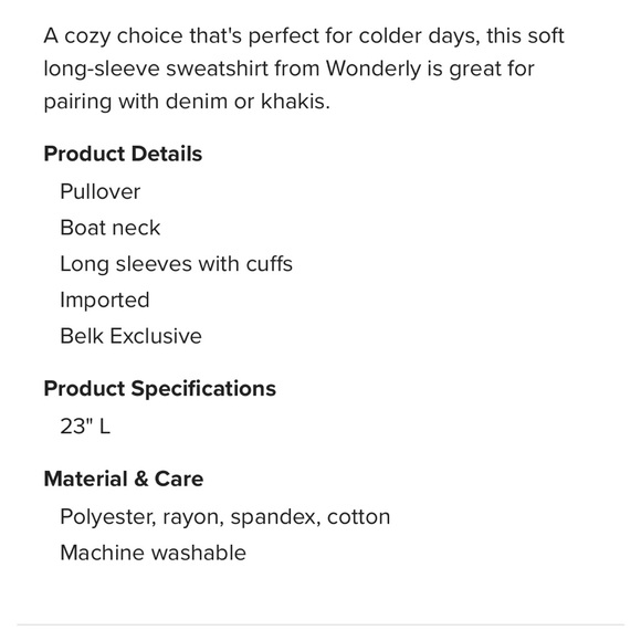 Wonderly Pale Yellow Embroidered Sweatshirt NWT large - Picture 6 of 6